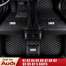 Tapetes de couro personalizados à prova dwaterproof água do assoalho do automóvel para audi a4 2000-2017 2018 2019 2020 almofadas de pé do automóvel que estilo acessórios do carro 2024 - compre barato