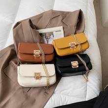 2021 Luxury Designer Pu Leather Bag Shoulder Messenger Bags Fashion Chain Bag Women Girls Solid Color Flap Small Square Bag 2024 - buy cheap