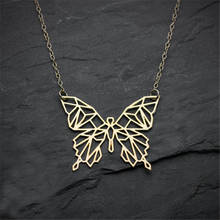 Origami Butterfly Necklace Geometric Animal Pendant Necklaces Insect  Decoration Choker Animal Jewelry Party Accessories 2024 - buy cheap