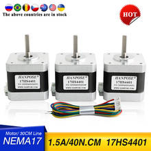 Free shipping  40mm Nema17 Stepper Motor 42 motor Nema 17 motor 42BYGH 1.7A (17HS4401) motor 4-lead  for 3D printer 2024 - купить недорого