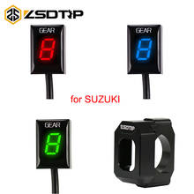 Zsdtrp motocicleta 1-6 nível led indicador de velocidade engrenagem display ecu plug para suzuki intruder 800 v-strom GSX-r1000 r600 r750 sv650 2024 - compre barato