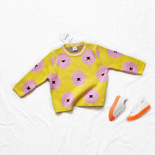 Осень-зима 2021, новые детские свитера, корейский Свободный вязаный свитер для маленьких девочек с мультяшным медведем, пуловер, свитер для девочек, детская одежда 2024 - купить недорого