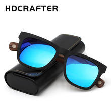 HDCRAFTER Oversized Wooden Sunglasses Men Polarized Sun Glasses Wood Coating Lenses Eyewear UV400 Oculos de sol masculino 2024 - buy cheap