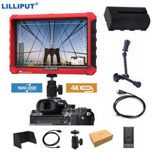 Lilliput A7s 7 дюймов 1920x1200 HD IPS Экран 500cd/m2 Камера полевой монитор с разрешением 4K, совместимому с HDMI видео для беззеркальная камера DSLR Камера 2024 - купить недорого