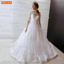 Sexy Lace Wedding Gowns Custom Made Robe De Mariee Long Sleeves Appliqus Ball Gown Bride Dresses 2021 Off Shoulder Made In China 2024 - buy cheap