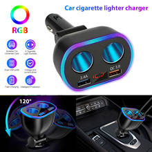Cigarette Lighter in a car Universal 12V-24V Socket Splitter Power Adapter 3.1A 120W Dual USB Car Charger with Voltage Display 2024 - buy cheap