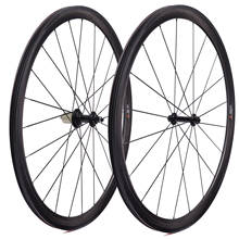 Super light Road bike carbon wheels 38mm tubuless ready without holes on the rims SAT bicycle wheelsets with Powerway R13 hub 2024 - buy cheap