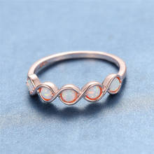 Anel de dedo da cor do ouro de rosa elegante anel de dedo da cor do ouro 2024 - compre barato