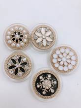 5pcs Faux Pearl Gold Metal Women Coat Buttons For Clothing Garment Decorative Large Vintage Buttons Sewing Accessories Wholesale 2024 - buy cheap