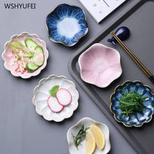 1Pcs Creative flowers irregular ceramic dish soy sauce vinegar mustard dish kitchen multi-function fruit dessert ceramic plate 2024 - buy cheap