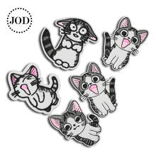 Cat Patch Cloth Embroidered Iron on Patches for Clothing DIY Patchwork Shoes Stripes Bags Stickers Badges Embroidery Appliques 2024 - buy cheap