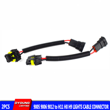 Faro de antiniebla lámpara conector de sedal 9005 HB3 H10 9006 HB4 9012 HIR2 a H11 H8 H9 Cable enchufe soportar el desgaste Dyoung 2 uds 2024 - compra barato