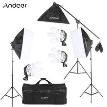 Andoer Studio Photo Video Lighting Kit with 12 * 45W Bulb 4in1 Bulb Socket Softbox Light Stand Cantilever Stick Carrying Bag 2024 - buy cheap