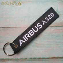 MiFaViPa Black White Airbus A320 Fashion Trinket Keychain Strap Embroidery Aviation Key Chain for Men Gift Luggage Tag Keyrings 2024 - buy cheap
