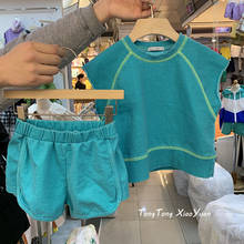 Conjunto esportivo para bebês, meninos e meninas, camiseta e shorts para esportes de secagem rápida, 2 peças 2024 - compre barato