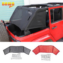 BAWA Car Trunk Sunshade Mesh Top Cover For Jeep Wrangler JK 2007-2017 4 Doors Anti UV Sun Protect Insulation Net Accessories 2024 - buy cheap
