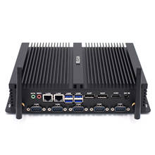 Mini pc industrial Core i7 8550U/ core i5 8250U, intel Lan, HDMI, DP, EDP, LPT, SIM, Quad Core, 8th gen, servidor de ordenador sin ventilador 2024 - compra barato