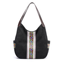 Bolso de mano de lona para mujer, Bolsa de mano con estampado de Torebki Damskie, Retro, femenino 2024 - compra barato