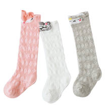 Meias de algodão até o joelho 3 pares, meias para recém-nascidos, de desenho de animal, para meninos e meninas 2024 - compre barato