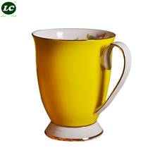 Caneca de leite bone china 300ml, caneca de cerâmica honor café acessório para bebidas copo de água com 1 colher e caixa de presente 2024 - compre barato