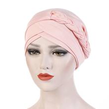 Fashion stretchy braid turban hijab muslim under hijab caps turban femme musulman forehead cross inner hijabs turbante mujer 2024 - buy cheap