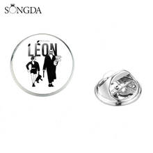 Classic Killer Leon Movie Poster Alloy Pins Badge Cool Leon and Mathilda Glass Photo Round Brooch Decoration on Backpack 2024 - buy cheap