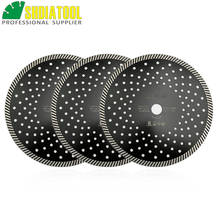 SHDIATOOL 3 шт. 230 мм Алмазный горячепрессованный супертонкий Алмазный турбопильный диск для гранита мрамора бетона режущий диск 2024 - купить недорого