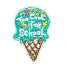2PCS Ice Cream Embroidery Applique Iron on Patches for Clothing Diy Patch Cute Clothes Stickers T-shirt Jacket Decor Accessories 2024 - buy cheap