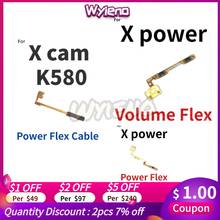 Wyieno k220ds interruptor on/off fita, para lg x power k220/x cam k580 botão de volume de energia cabo flexível, peças de reposição + rastreamento 2024 - compre barato