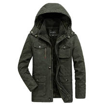 Зимняя мужская куртка 7XL 8XL, теплое пальто большого размера 2020, утепленная ветровка, Высококачественная флисовая парка с хлопковой подкладкой, военная куртка 2024 - купить недорого
