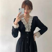 Women's Autumn New Women's Fashion Long below the Knee Dress Woman Dresses Vestido De Mujer Femme Robe 2024 - buy cheap