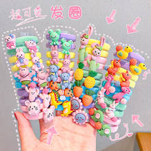 WINYA 10PCS Set Small Thickening Cartoon Animal Hair Tie Hair Accessories Children Cute Hair Rope Headdress Hair Tie Rubber Band 2024 - buy cheap