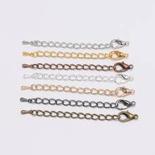 20pcs/lot 50 70mm Tone Extended Extension Tail Chain Lobster Clasps Connector For DIY Jewelry Making Findings Bracelet Wholesale 2024 - buy cheap