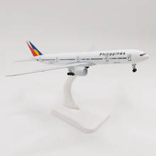 Avión de aleación de 20CM a escala 1: 300, Boeing 777, B777, de las aerolíneas filigranas, puede soportar un modelo de avión de aleación fundido a presión 2024 - compra barato