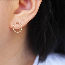 14K Gold Filled Circle Earrings Handmade Piercing Jewelry Minimalism Brincos Vintage Oorbellen Boho Gold Earrings For Women 2024 - buy cheap