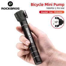 Rockbros-bomba portátil para pneu de bicicleta, mini bomba de ar de liga de alumínio, para ciclismo, mountain bike, inflador de pneus, válvula schrader presta 2024 - compre barato
