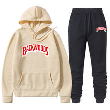 Backwoods Fashion Brand Men 2 Piece Sweatshirt + Sweatpants Set Tracksuit Sportswear Hooded Track Suits Male Sweatsuit Tracksuit 2024 - buy cheap