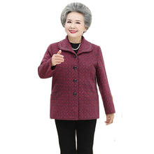 5XL Plus Size Coat Woomen Middle-Aged Elderly Women's Jacket New 2021 autumn Autumn Long Sleeve Outerwear Tops Grandma Clothing 2024 - buy cheap
