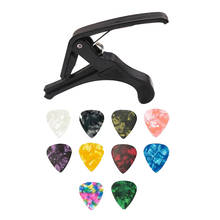 Electric Guitar Picks 10 Pack, 0.46mm, & Capo, Perfect for Electric Acoustic and 2024 - buy cheap