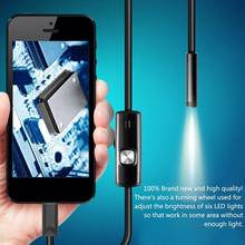 Cámara endoscópica Flexible IP67, 7mm, impermeable, Micro USB, 6 LED, inspección endoscópica para Android, Micro USB 2024 - compra barato