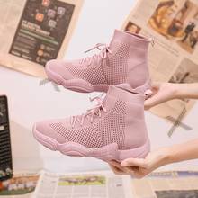 Women's shoes 2020 new sports shoes ladies vulcanized shoes fashion leisure increased shoes outdoor high-top travel shoes 2024 - buy cheap