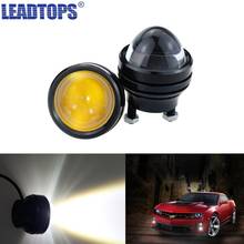 Leadtops 2 led para carro, lente de luz de neblina, refil olho de neblina, lâmpada de neblina com falha águia + luzes diurnas de corrida, 12v, automóvel bj 2024 - compre barato