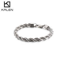 Kalen pulseira clássica masculina viking, pulseira de alta qualidade em aço inoxidável, joias tendência 2024 - compre barato