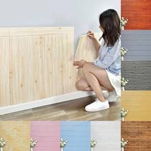 3D Wall Stickers Wallpaper Self-adhesive Wood Grain Wall Stickers Wallpaper Stickers Waterproof Moisture-proof Foam Brick 2024 - buy cheap