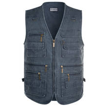 Plus Size 6XL 7XL Denim Vest Men's Jacket Sleeveless Cotton Casual Waistcoat Men's Jean Coat Slim Fit Male Jacket Cowboy Pockets 2024 - buy cheap