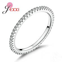 New Shining Cubic Zircon Surrounded Circle 100% 925 Sterling Silver Rings Wonderful Party Jewelry Accessory for Women Girls 2024 - buy cheap