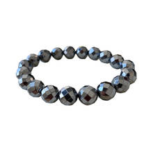 Wholesale Terahertz Natural Stone Bracelets 64 Faceted Beads Energy Bracelet Healthy for Women Men Single Crystal Jewelry 2024 - buy cheap