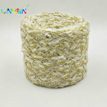 100g*1 piece Gold and white toothbrush yarn hand knitting Crochet knitting yarn for knitting wholesale weave knitting yarn t4 2024 - buy cheap