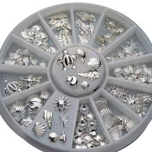 Puntas de rueda para decoración de uñas, cristales brillantes, 3D diamantes de imitación, Color blanco AB, 120 unidades 2024 - compra barato
