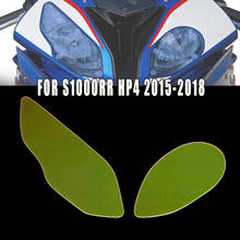 Protector de faro acrílico para motocicleta, lentes funda protectora para BMW S1000RR S1000 RR HP4 2015-2018 2024 - compra barato